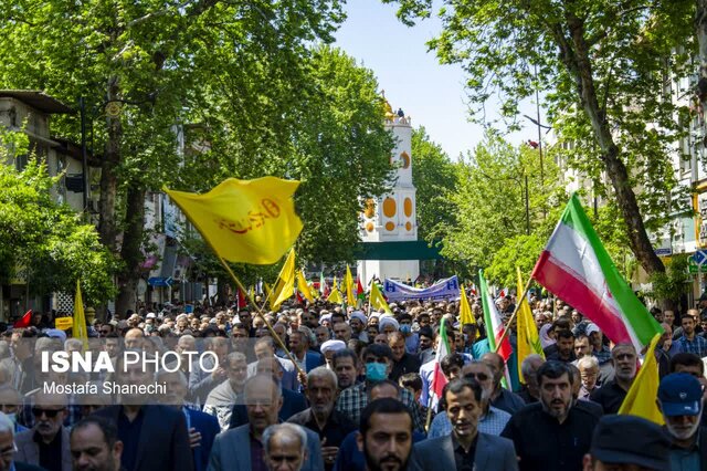 راهپیمایی روز جهانی قدس در مرکز مازندران به روایت تصویر