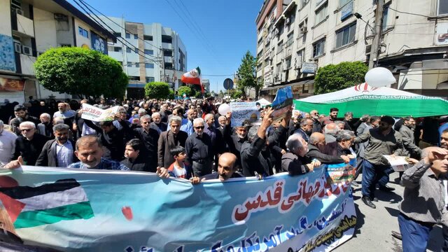 حماسه سازی وارثان ششم بهمن آمل درتجلی حمایت از آزادی قدس شریف