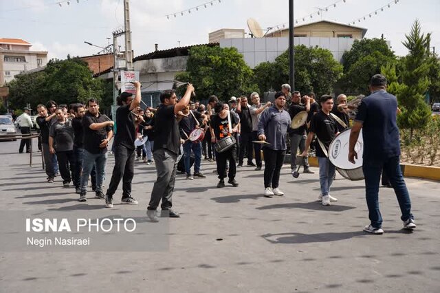 اجتماع عزاداران حسینی در میدان آستانه بابل+تصاویر