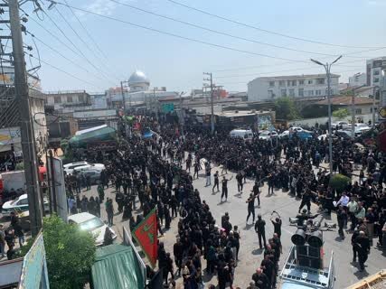 اجتماع بزرگ عزاداران حسینی در "امام زاده قاسم" محمودآباد +تصویر
