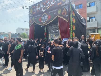 اجتماع بزرگ عزاداران حسینی در "امام زاده قاسم" محمودآباد +تصویر