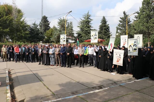 تجمع دانشگاهیان دانشگاه علوم پزشکی بابل علیه رژیم کودککش صهیونیست