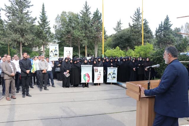 تجمع دانشگاهیان دانشگاه علوم پزشکی بابل علیه رژیم کودککش صهیونیست