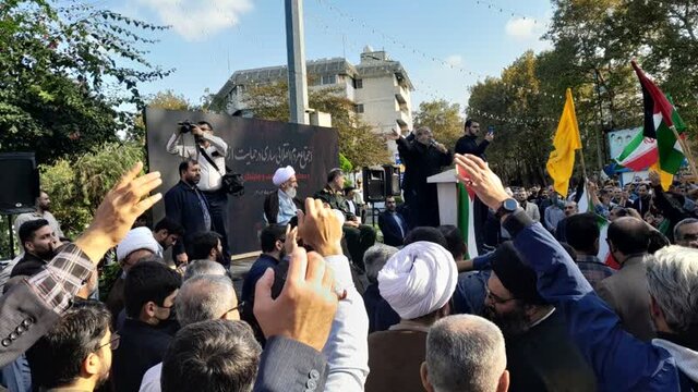 تجمع انقلابی مردم مازندران در پی محکومیت جنایت وحشیانه رژیم صهیونیستی