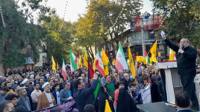 تجمع انقلابی مردم مازندران در پی محکومیت جنایت وحشیانه رژیم صهیونیستی