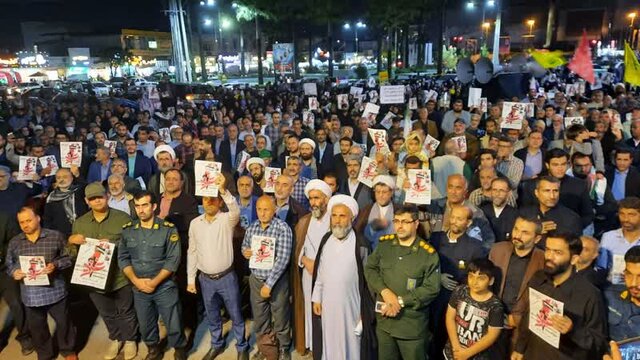 اعلام انزجار مردم پایتخت علویان از جنایت صهیونیستها در غزه