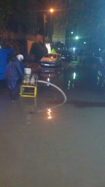 خسارت سیل، به خانههای شهری و تاسیسات برقی آمل