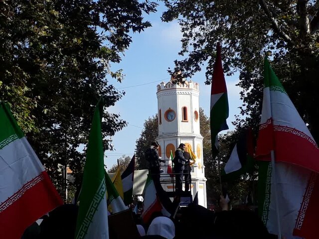 اجتماع باشکوه مردم ساری در حمایت از مردم غزه و محکومیت جنایتهای رژیم صهیونیستی