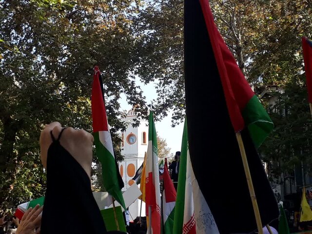 اجتماع باشکوه مردم ساری در حمایت از مردم غزه و محکومیت جنایتهای رژیم صهیونیستی