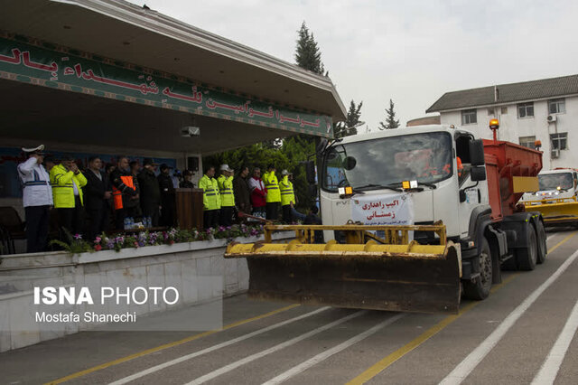 برگزاری رزمایش طرح زمستانه پلیس راه در مازندران+ تصویر