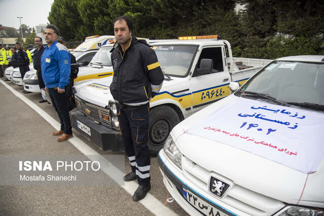 برگزاری رزمایش طرح زمستانه پلیس راه در مازندران+ تصویر