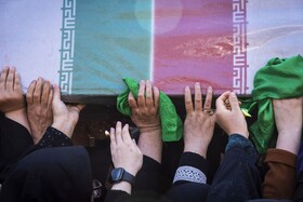 تشییع پیکر پاک ۱۱ شهید گمنام در ساری
