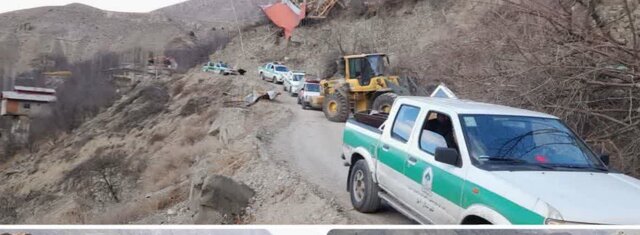 قلع و قمع بنای غیرمجاز در اراضی ملی لاریجان/۳۷۰۰ متر اراضی ملی آزادسازی شد