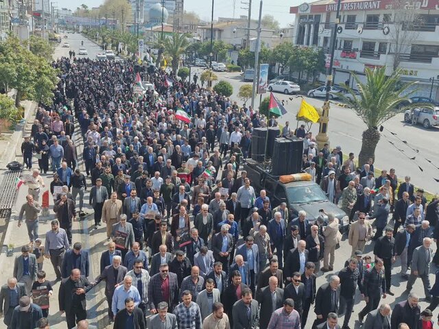 حضور پرشور مردم نور در راهپیمایی روز قدس