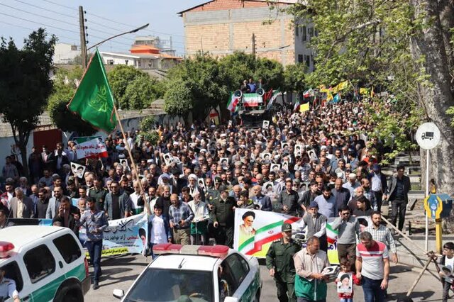 حضور مردم محمودآباد در راهپیمایی روز قدس