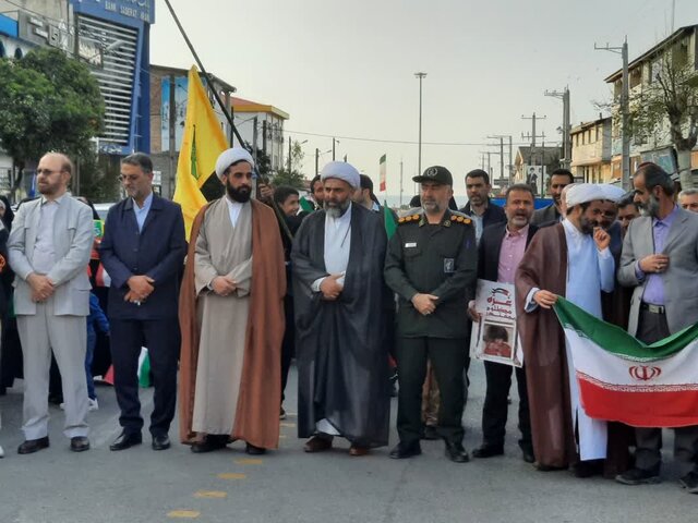 اجتماع مردمی حمایت از عملیات «وعده صادق» در نور