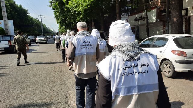 نخستین کاروان پیاده مازندران از آمل به مرقد امام خمینی اعزام شد