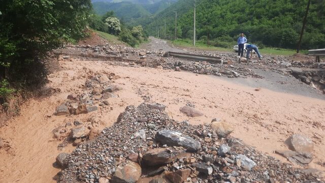 سیلاب دوباره راهش را در «کجور» باز کرد