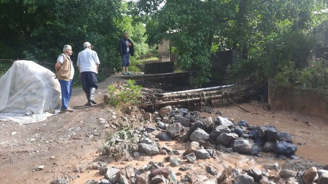 سیلاب دوباره راهش را در «کجور» باز کرد