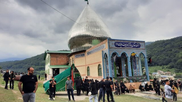 طنین یا حسین در نخل گردانی روستای گنگرج کلا آمل