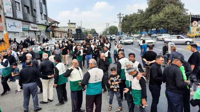 میدانداری خادمیاران رضوی مازندران درسوگ آفتاب هشتم