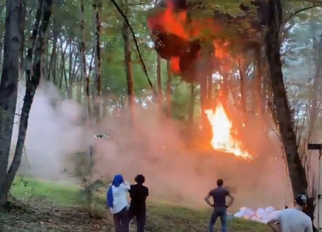 انفجار و حریق در جنگلهای مازندران به بهانه ساخت فیلم!