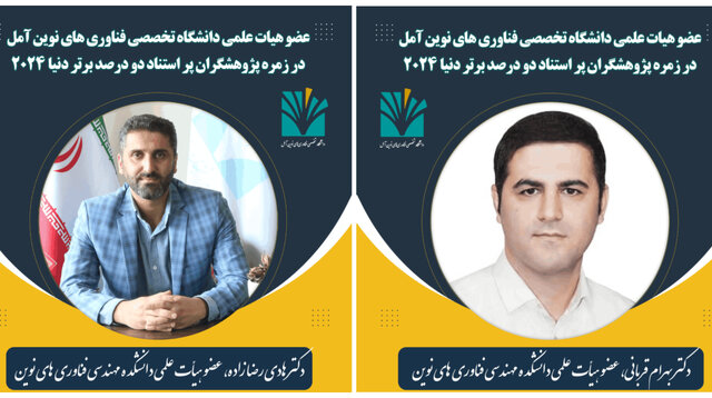 حضور استادان دانشگاه آمل در بین پژوهشگران پر استناد ۲ درصد برتر جهان حضور استادان دانشگاه آمل در بین پژوهشگران پر استناد ۲ درصد برتر جهان