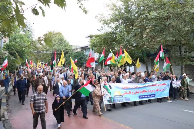 خروش مردم مازندران در «جمعه خشم» علیه جنایتهای رژیم صهیونیستی