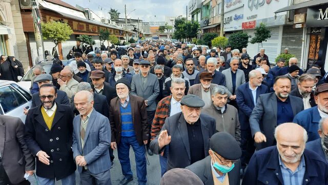 راهپیمایی همبستگی مردم مازندران در پیروزی جبهه مقاومت