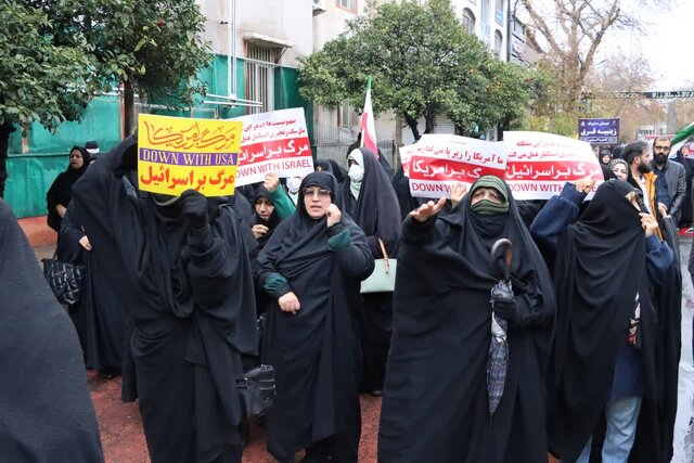 راهپیمایی اعتراض آمیز مازندرانیها علیه اغتشاشگران اخیر