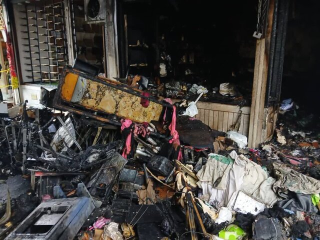 آتشسوزی گسترده ۷ مغازه در شهر نور را خاکستر کرد