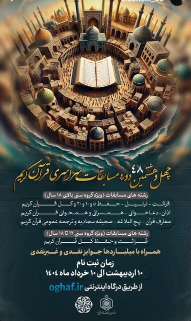آغاز ثبتنام چهل و هشتمین دوره مسابقات سراسری قرآن کریم در مازندران