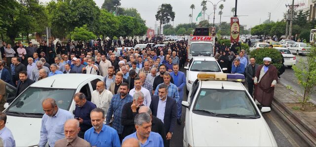 پیکر مطهر شهید نخبه ذاکریان و خانوادهای در امیرکلا بابل تشییع شدند