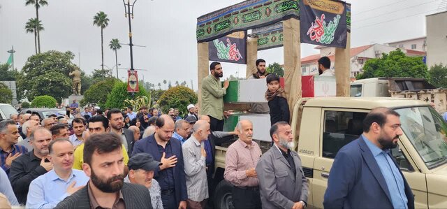 پیکر مطهر شهید نخبه ذاکریان و خانوادهای در امیرکلا بابل تشییع شدند