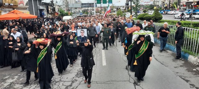 دومین شهید عزت و اقتدار ایران در زادگاهش آمل به خاک سپرده شد