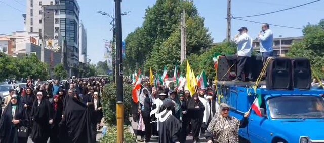 مردم بابل با حضور در راهپیمایی جمعه «خشم و نصر» جنایات رژیم صهیونیستی را محکوم کردند