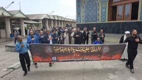 «لبیک یا حسین» دانشجویان آملی در ششمین روز محرم