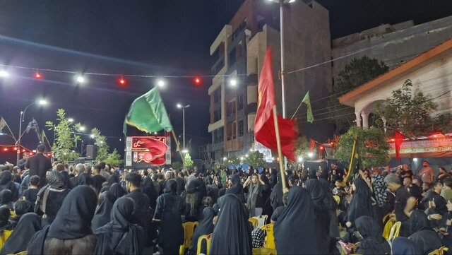 عطر پرچم کربلا و فریادهای «لبیک یا حسین» شب عاشورا در نور