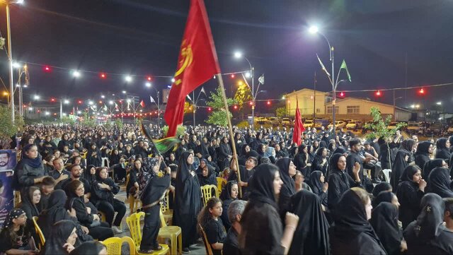 عطر پرچم کربلا و فریادهای «لبیک یا حسین» شب عاشورا در نور پیچید