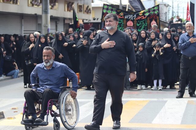 محمودآباد غرق در ماتم عاشورای حسینی