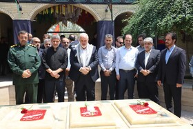 تجدید میثاق وزیر نیرو با شهدا در پارک موزه دفاع مقدس مازندران