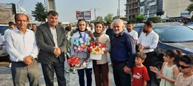 استقبال آملی‌ها از دختر طلایی شهر