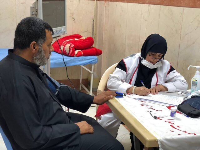 خدمت‌رسانی هلال‌احمر مازندران به بیش‌از ۱۳ هزار زائر اربعین