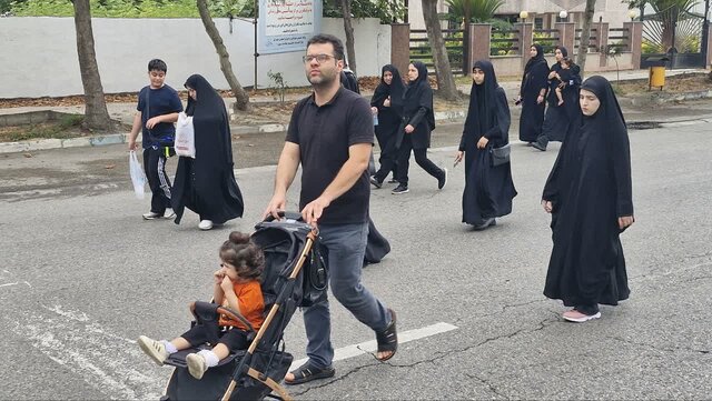 پیادهروی جاماندگان اربعین حسینی از رویان تا نور برگزار شد