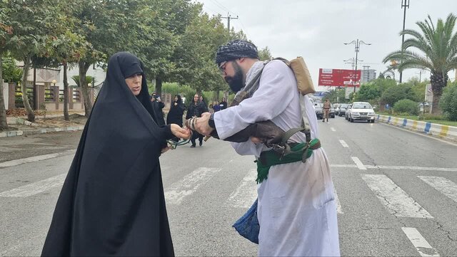 پیاده‌روی جاماندگان اربعین حسینی از رویان تا نور برگزار شد 
