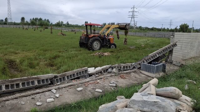 قلع و قمع ۵۹ قطعه تغییر کاربری غیرمجاز در محمودآباد