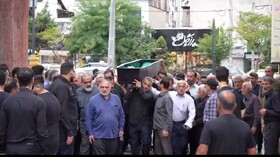 پدر شهید «حجت الله حیدری»  و خیر آملی به فرزند شهیدش پیوست