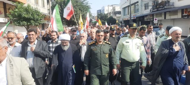 فریاد حقطلبی مازندرانیها در دفاع از مردم مظلوم فلسطین