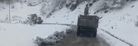 بازگشایی جاده‌های سوادکوه پس از بارش برف/ آماده‌باش ستاد مدیریت بحران