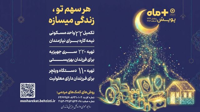 آغاز پویش «مثبت ماه» بهزیستی مازندران در ماه رمضان